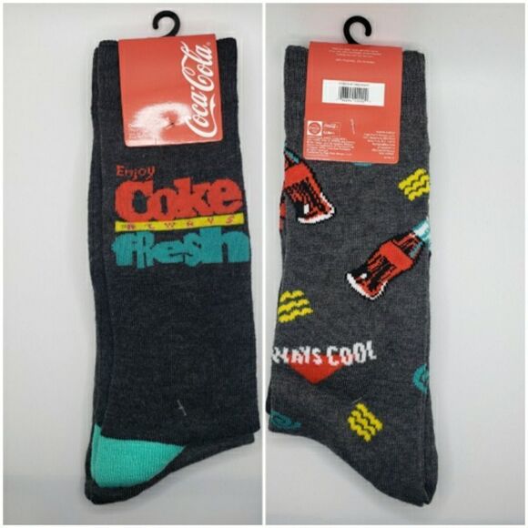 Mens Coca-Cola novelty crew socks - Picture 1 of 4